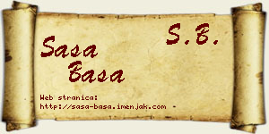 Saša Baša vizit kartica